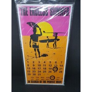 The Endless Summer Tin Poster CALENDAR Made In USA In Search of the Perfect Wave